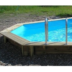 Piscine Bois  Sunwater 490x300 H120cm Liner bleu Ubbink