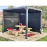 Bioclimatic pergola 7.20 m2 Habrita 2 blinds side Aluminium