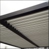 Pérgola bioclimática Habrita 21,5 m2 Aluminio antracita y cubierta con lamas de color crudo