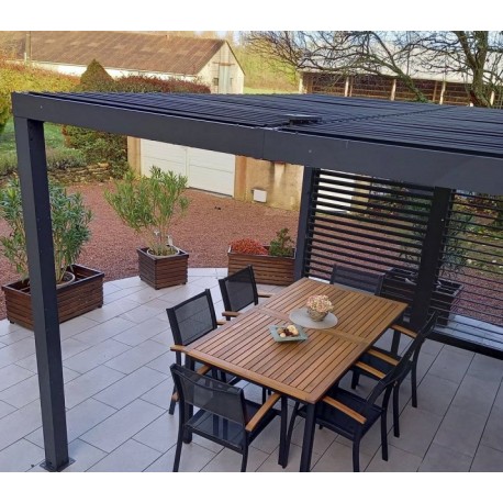 Bioklimatische Pergola Habrita 10,8 m2 mit beweglichen Aluminium-Lüftungsöffnungen Seite 3.6