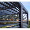 Pergola bioclimatique Habrita 10.8 m2 avec ventelles alu mobiles coté 3.6