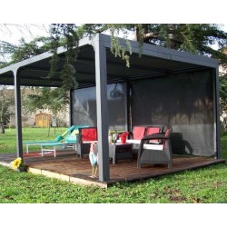 Pergola bioclimatica Habrita 21,52 m2 con 2 tende lato 5,98
