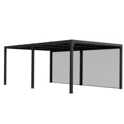 Pergola bioclimatica Habrita 21,52 m2 con 2 tende lato 5,98