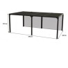 Bioklimatische Pergola Habrita 21,52 m2 mit 2 Vorhängen Seite 5,98