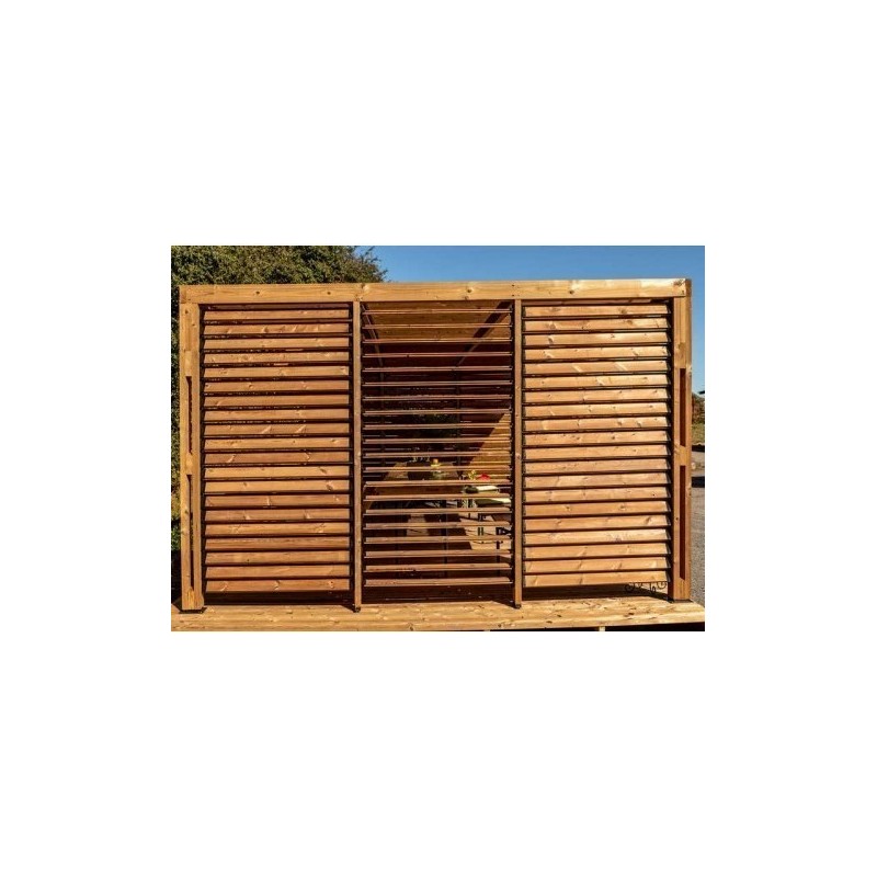 Habrita wooden pergola 614x341 with mobile suction cups on roof and 2 sides