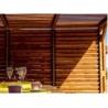 Pergolato in legno Habrita 614x341 con ventose mobili su tetto e 2 lati