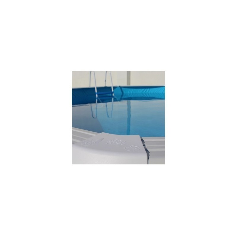 Piscina redonda sobre rasante TOI Prestigio blanco 350x132 con kit completo