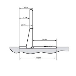 Round above ground pool TOI Prestigio white 350x132 with complete kit
