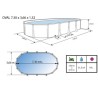 Piscina elevada TOI Ibiza Oval 730x366x132 con kit blanco completo