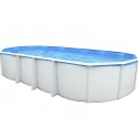 Oberirdischer Pool TOI Ibiza Oval 730x366x132 mit komplettem weißen Kit