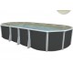 Above ground pool TOI Ibiza Oval 915x457x132 with complete kit Anthracite