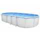 Above ground pool TOI Ibiza Oval 915x457x132 with complete kit Anthracite