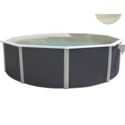 Piscina acima do solo TOI Magnum redonda 350x132 com kit completo Antracite