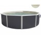 Bovengronds zwembad TOI Magnum rond 460x132 Compact Antraciet