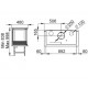 Inserto in legno 3 lati vetrato Bronpi Paris 90-3-C 14kW con turbina