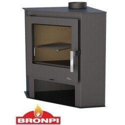 Wood stove Bronpi Gijon-H 11kW with oven and pyre