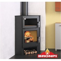Bronpi Lerma 9kW wood corner stove with oven