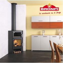 Bronpi Lerma 9kW wood corner stove with oven