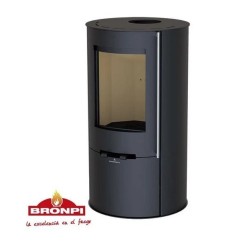 Bronpi Dover 9kW fogão a lenha redondo com pira