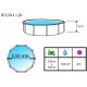 Above ground pool TOI Grey stone round 350xH120 with complete kit