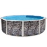 Piscine hors sol TOI Pierre Grise ronde 350xH120 avec kit complet