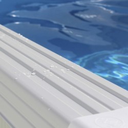 Oberirdischer Pool TOI Grauer Stein rund 350xH120 mit Komplettkit