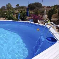 Above ground pool TOI Mallorca oval 730x366xH120 with complete kit White