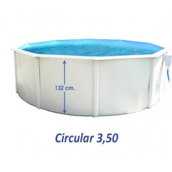 Above ground pool TOI Magnum round 350x132 Compact White