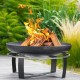 Viking King Brazier e Tripé 80cm com Grade em Aço Inox