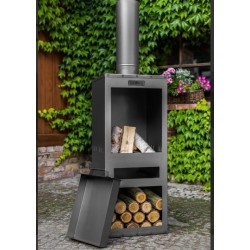 Cheminée d'extérieure Rosa Cook King avec Bûcher
