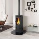 Bronpi Dover 9kW ronde houtkachel met brandstapel