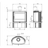 Bronpi Dover 9kW round wood stove with pyre