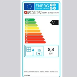 Estufa de leña Nordica Extraflame Fedora 8.3kW White Infinty