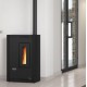 Estufa de pellets ventilada estrecha La Nordica Extraflame Luisella 5kW Negro