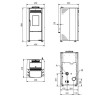 Ventilated pellet stove La Nordica Extraflame Ketty Evo 2.0 7kW Bordeaux
