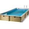 Piscine Bois Ubbink Azura 250x450 H126cm Liner bleu