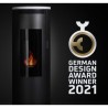 Fogão a pellets La Nordica Extraflame Amika 8kW impermeável ventilado Preto