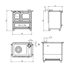 Pastilha de madeira Nordica Extraflame Inserto 60 4.0 7kW Ventilato