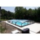 Low Pool Enclosure Telescopische Shelter Cyprus 8.37x4.50m zonder rail