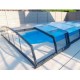 Low Pool Shelter Teleskop Shelter Zypern 6,29x4m ohne Schienen