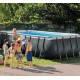 Piscina fuori terra TOI Magnum rotonda 350x132 Compact Antracite