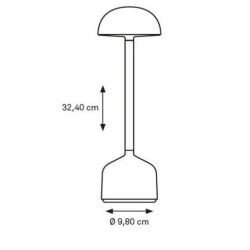 Lampada da tavolo Imagilights Led Demoiselle Tall Dome Gold