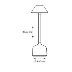 Table Light Imagilights Led Demoiselle Tall Conical Copper