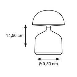 Table Light Imagilights Led Demoiselle Small Dome Gold