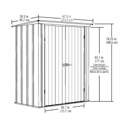 Metall Gerätehaus Habrita 171x99xh188 Einfachdach