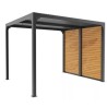 Pergola Bioclimatic Habrita anthracite aluminum 7,20 m2 suction cups imitation wood