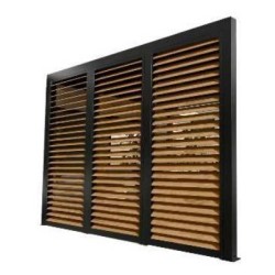 Bioklimatische Pergola Habrita Aluminium 2 Seiten Saugnäpfe Holzimitat 10,80 m2