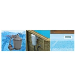 Piscina octogonal de madera Weva 840x489xh146 BWT myPOOL