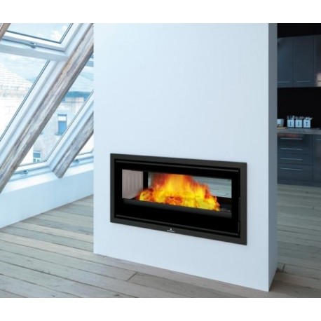 Wood insert Bronpi Cairo 90-D Double Face Vision 14kW with air intake