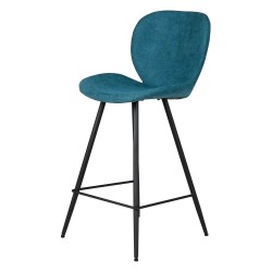 Set mit 2 Stühlen Arbeitsplatte Ania Blau Stoff Basismetall VeryForma